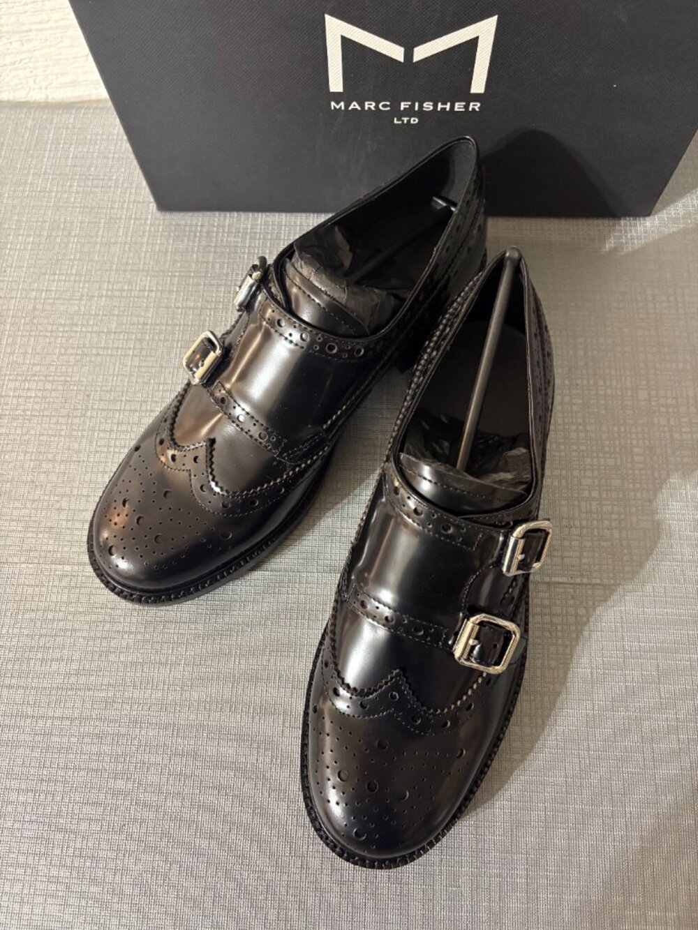 Marc Fisher Parker Wingtip Monk Strap Shoe MSRP$189 CHIC & COMFY